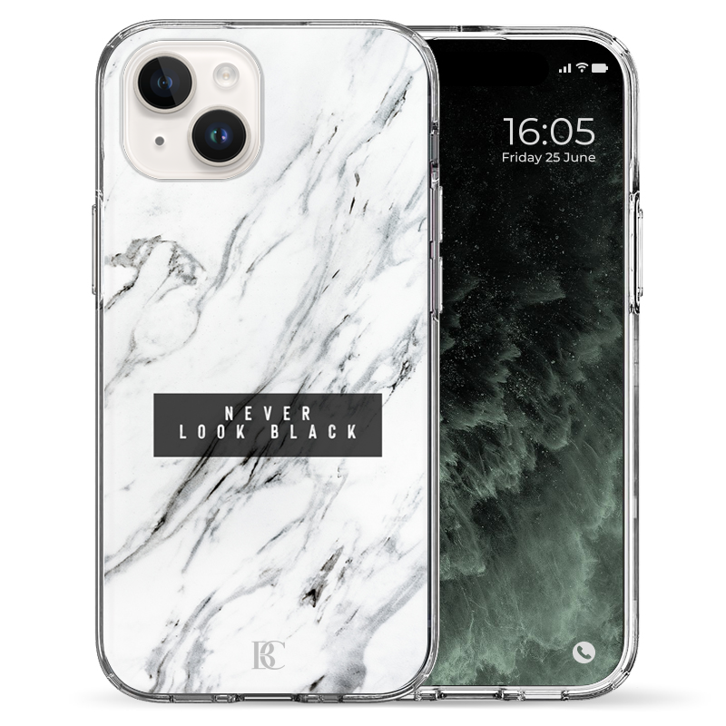 Θήκη Back Cover Apple iPhone Apple iPhone 15 Marble Never Look Black 2.png