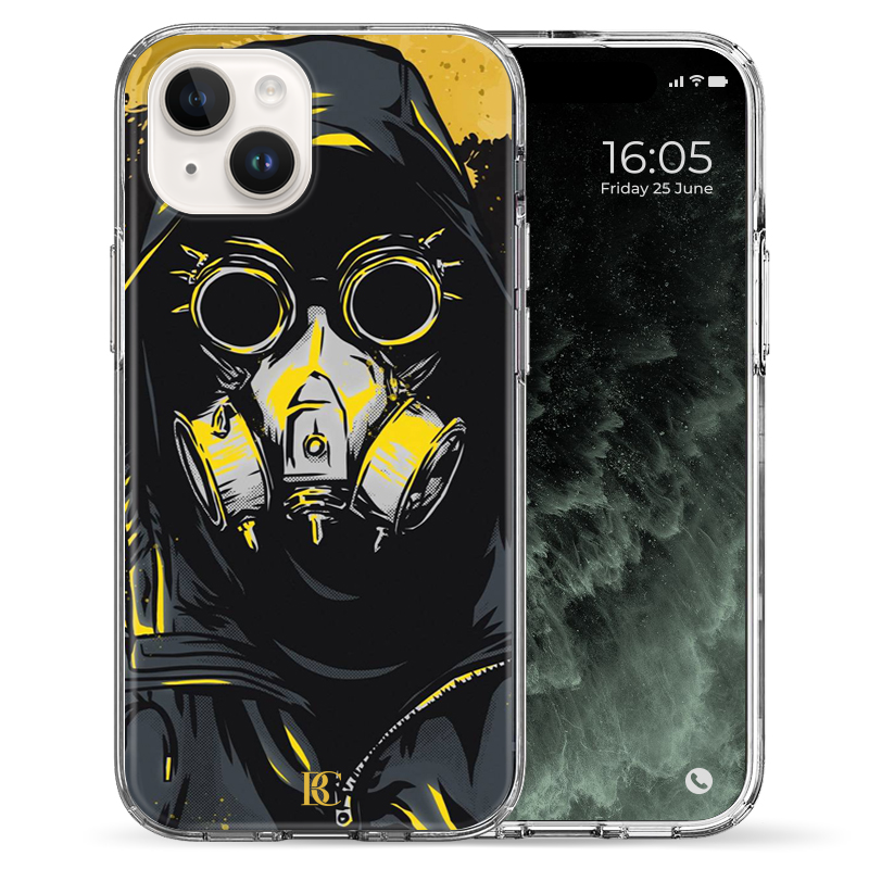 Θήκη Back Cover Apple iPhone Apple iPhone 15 Mask Black Yellow 1.png