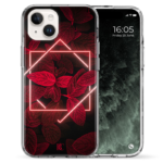 Θήκη Back Cover Apple iPhone Apple iPhone 15 Neon Red Leaves 2.png