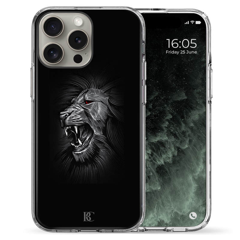 Θήκη Back Cover Apple iPhone Apple iPhone 15 Pro Max Lion Line Black 1.png