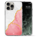Θήκη Back Cover Apple iPhone Apple iPhone 15 Pro Max Marble Pink Gold White 1.png