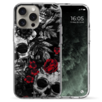 Θήκη Back Cover Apple iPhone Apple iPhone 15 Pro Max Skull Flowers 1.png