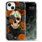Θήκη Back Cover Apple iPhone Apple iPhone 15 Skull Flowers S 2.png